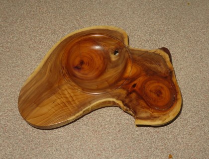 Yew dish won a Highly Commended certificate for Keith Leonard